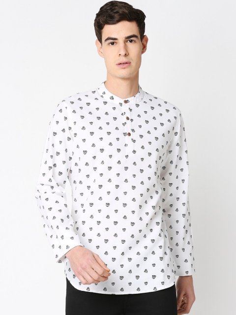 

Bewakoof Men White Printed Kurta