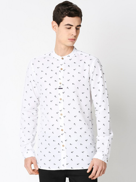 

Bewakoof Men White Printed Kurta