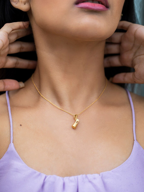 

SHAYA Gold-Toned & Silver Gold-Plated Necklace