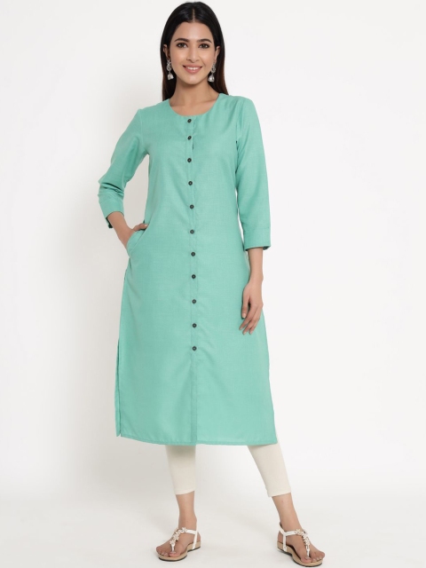 

ZOLA Women Sea Green Kurta