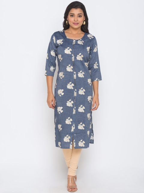 

ZOLA Women Blue Floral Printed Kurta