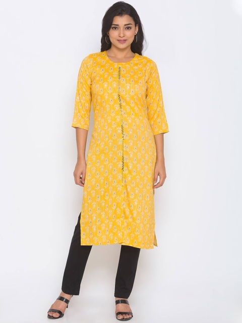 

ZOLA Women Yellow Printed Kurta