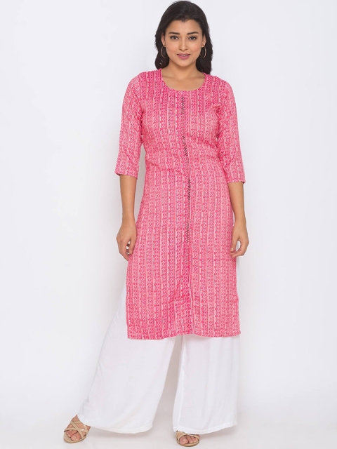 

ZOLA Women Pink Printed Kurta