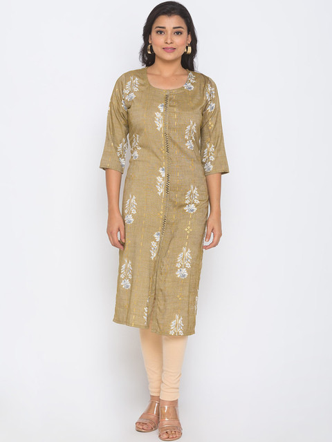 

ZOLA Women Beige Floral Printed Kurta