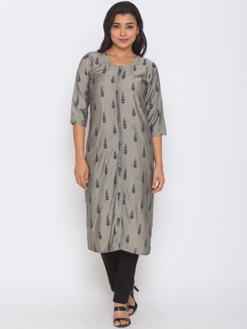 

ZOLA Women Grey Printed Kurta