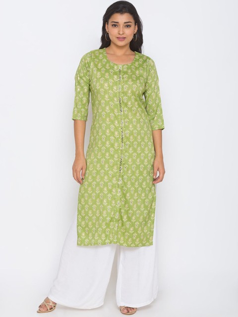 

ZOLA Women Green Printed Kurta