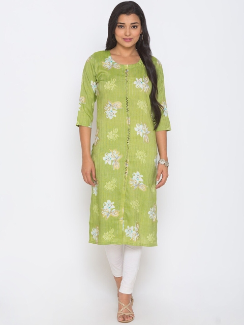 

ZOLA Women Green Floral Printed Kurta