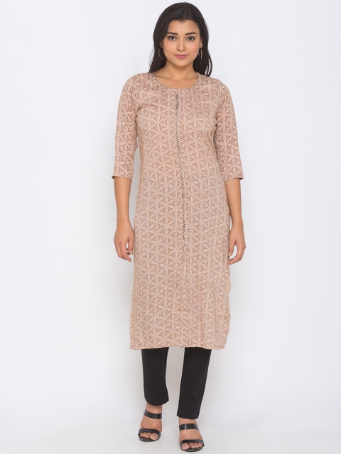 

ZOLA Women Beige Printed Kurta