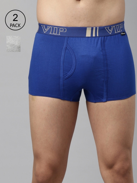 

VIP Men Pack Of 2 Assorted Pure Cotton Trunks-BRANDOP1_80