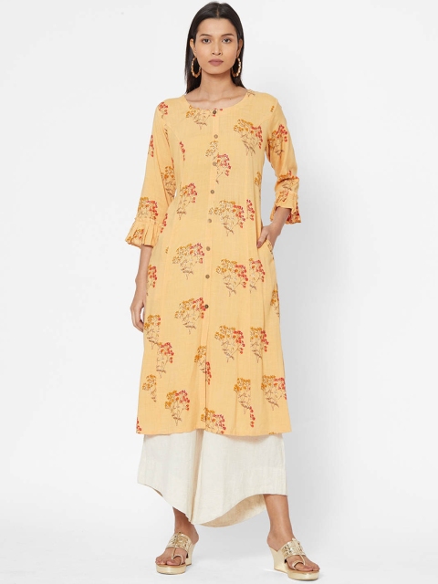 

ZOLA Women Yellow Floral Printed Kurta