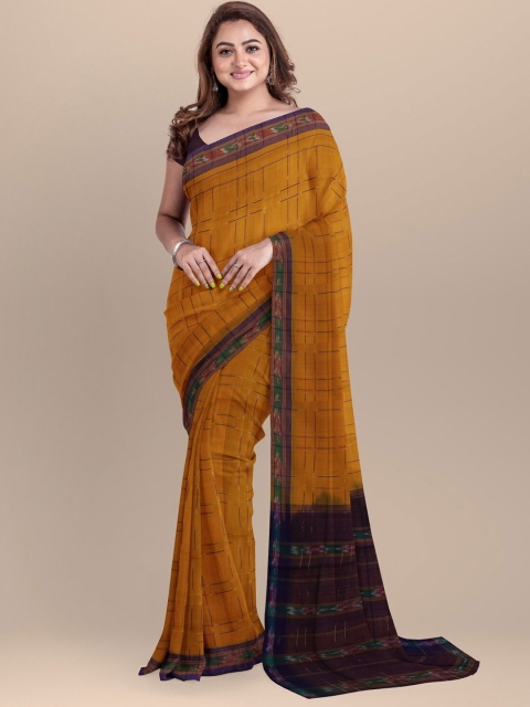 

APCO Yellow & Maroon Woven Design Pure Cotton Saree