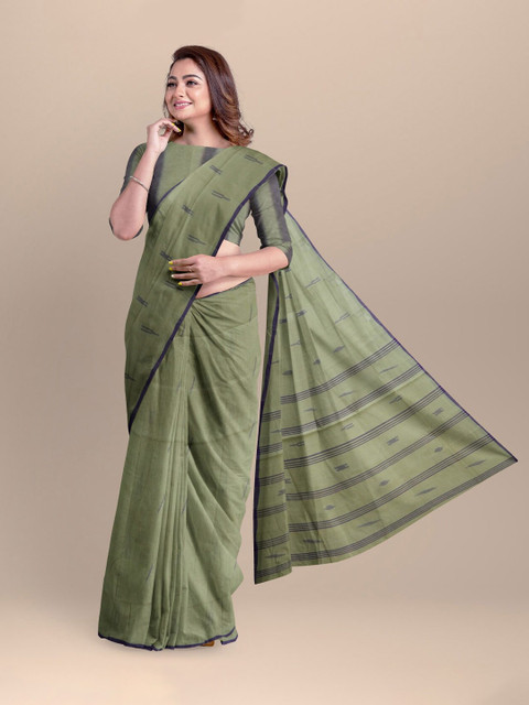 

APCO Green & Blue Woven Design Pure Cotton Saree