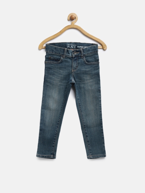 

The Childrens Place Boys Blue Super Skinny Stretchable Jeans