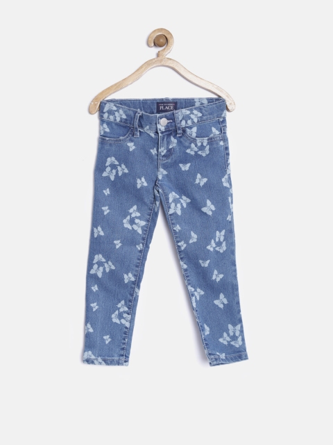 

The Childrens Place Girls Blue Butterfly Print Jeggings