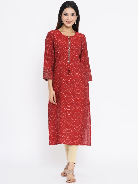 

ZOLA Women Red Printed Kurta