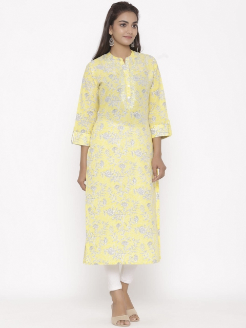 

ZOLA Women Yellow Floral Printed Kurta