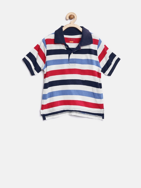 

The Childrens Place Boys Multicoloured Striped Polo T-shirt, Multi