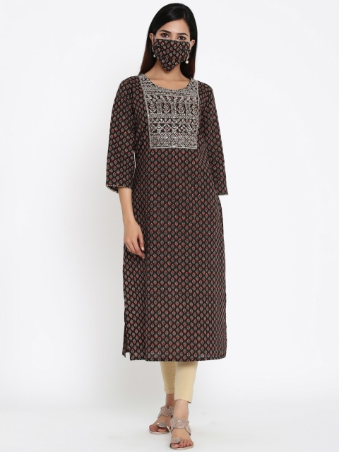 

ZOLA Women Black Printed Kurta