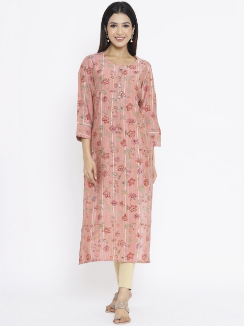 

ZOLA Women Pink Floral Printed Kurta