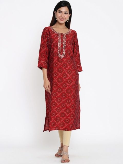 

ZOLA Women Red Printed Kurta