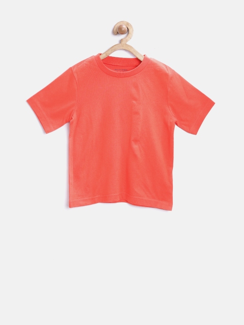 

The Childrens Place Boys Coral Orange Round Neck T-shirt