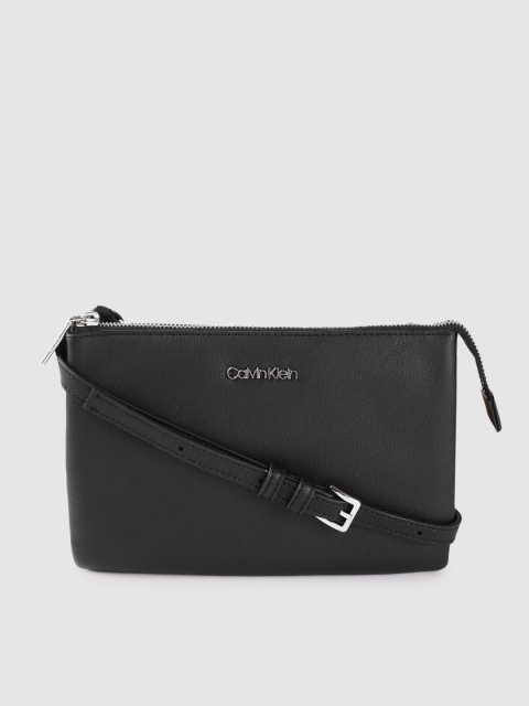 

Calvin Klein Black PU Structured Sling Bag