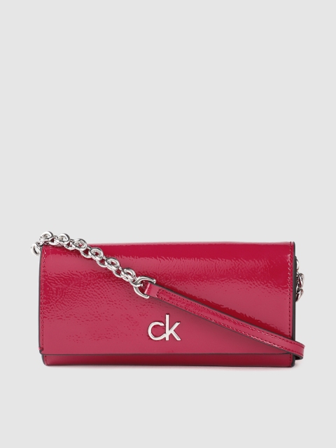 

Calvin Klein Women Pink Solid RFID Two Fold Wallet with Sling Strap