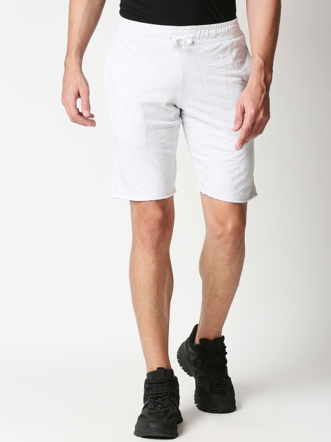 

Bewakoof Men White Mid-Rise Regular Shorts
