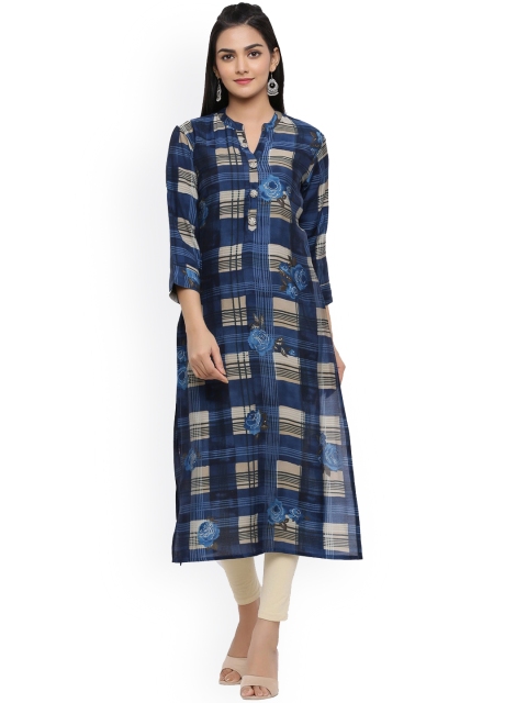 

ZOLA Women Blue & Beige Printed Kurta