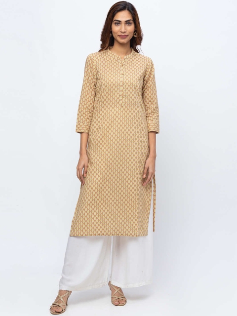 

ZOLA Women Beige Ethnic Motifs Printed Kurta