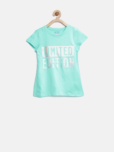 

The Childrens Place Girls Green Printed Round Neck T-Shirt