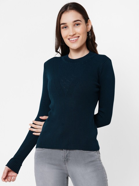

Kraus Jeans Women Blue Pullover Sweater