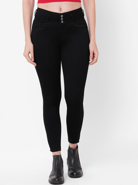 

Kraus Jeans Women Black Skinny Fit High-Rise Jeans