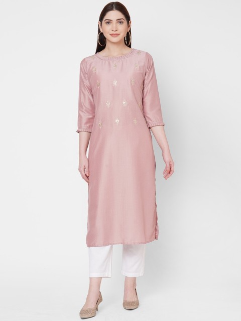 

ZOLA Women Purple Ethnic Motifs Embroidered Kurta