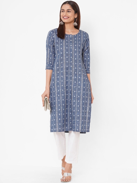 

ZOLA Women Blue Printed Kurta