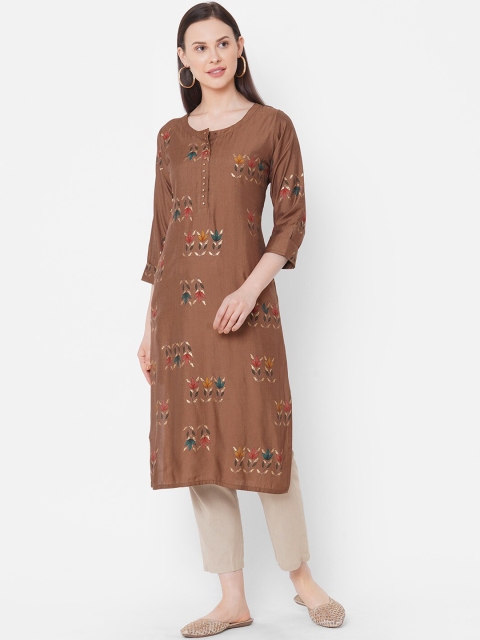 

ZOLA Women Brown Floral Printed Kurta