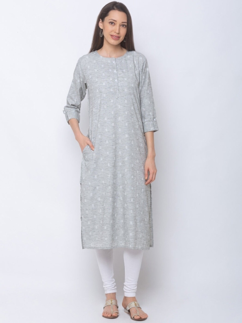 

ZOLA Women Grey Geometric Printed Kurta