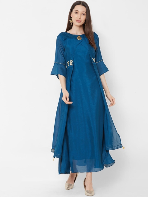 

ZOLA Women Blue Flared Sleeves Anarkali Kurta