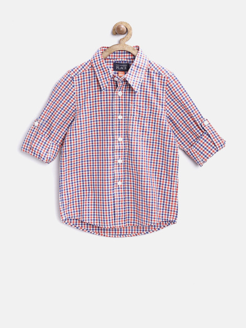 

The Childrens Place Boys Red Checked Shirt