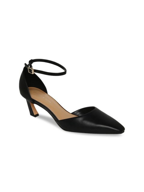 

CHARLES & KEITH Black PU Pumps with Buckles