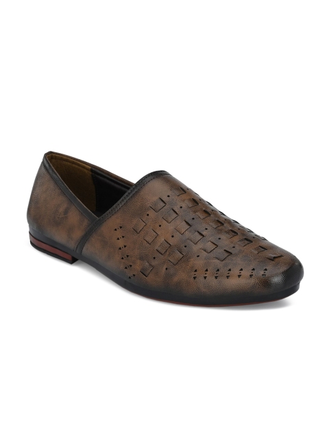 

ELIXIR MAN Men Brown Lightweight Slip-On Loafers