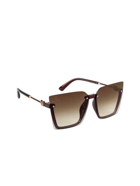 

AISLIN Women Brown Half-Rim Butterfly Sunglasses