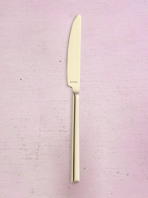 

Amefa Set Of 6 Champagne Stainless Steel Dinner Knife