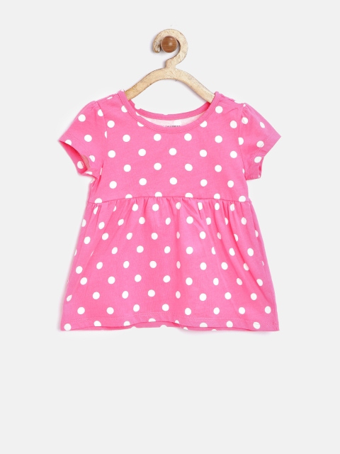 

The Childrens Place Girls Pink Polka Dot Print Top
