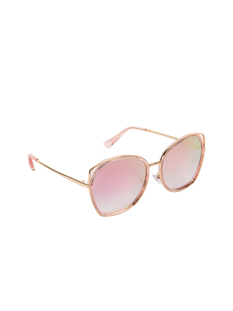 

AISLIN Women Mirrored & Gold-Toned UV Protected Butterfly Sunglasses, Pink