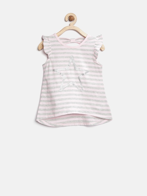 

The Childrens Place Girls Pink Striped Regular Top