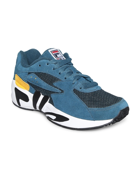 

FILA Men Blue Colourblocked Leather Sneakers