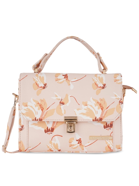 

Lapis O Lupo Beige Floral Structured Satchel