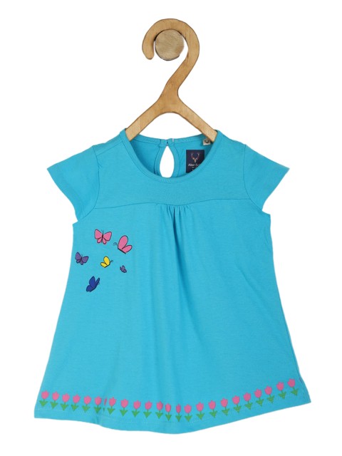 

Allen Solly Junior Girls Blue & Pink A-Line Dress