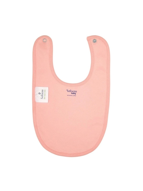 

Softsens Infant Kids Pink & White Polka Doted Pure Organic Cotton Bib